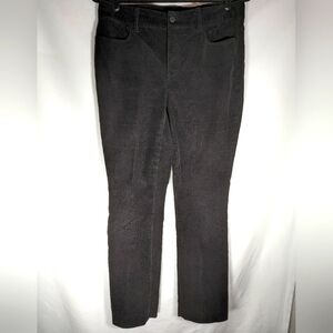 Talbots Heritage Black Corduroy Straight Leg Pants Size 8